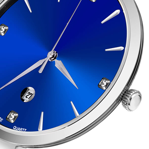 Stainless Steel Lady Wristwatch <b>Calendar</b> Window Date Luxury Elegant Watch for Women Custom Color - Product Image 3