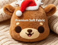 Ornement en peluche renne de Noël super doux personnalisé OEM ODM, breloque mignonne anti-stress pour cadeaux et décoration intérieure