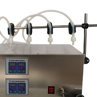 Machine de remplissage de liquides électrique à quatre têtes 3.2L 5L, de table, en acier inoxydable, à quatre buses, manuelle et automatique, pour cosmétiques et aliments
