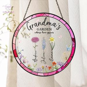 Attrape-soleil en verre peint Ondulations de l'eau Attrape-soleil avec pendentif en verre One-Piece Custom - Product Image 2