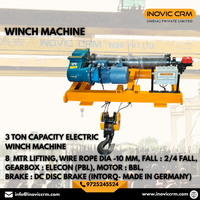 Treuil électrique INOVIC CRM de haute qualité avec boîte de vitesses et frein moteur |   Système de manutention de matériaux métalliques industriels jaunes OEM/ODM