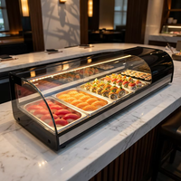 Réfrigérateur commercial de haute qualité pour boissons et aliments, vitrine réfrigérée pour sushis, idéal pour les restaurants et les pizzerias