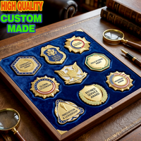 Pins personnalisés haut de gamme - Emblèmes ornés de boucliers et de couronnes de lauriers en émail dur, récompenses d'honneur d'entreprise et souvenirs avec logo personnalisé