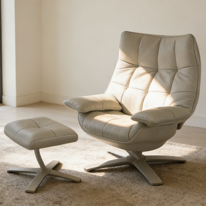 <span class=keywords><strong>Sillón</strong></span> Acolchado de Alta Gama, Cómodo y Tapizado, Asiento Individual Reclinable, Mueble de Oficina con Reposapiés - Product Image 5