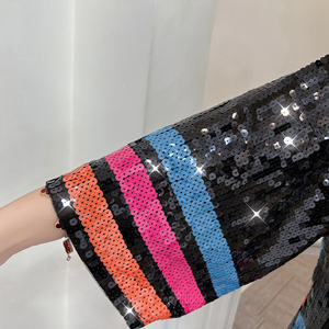 Robe à paillettes noire et blanche pour femmes, équipe de <span class=keywords><strong>basket</strong></span> de San Antonio - Product Image 5