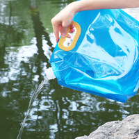 Sacs à eau d'extérieur transparents bleus de grande capacité avec bec verseur et poignée, 1L, 2L, 3L, 4L, 5L, 10L