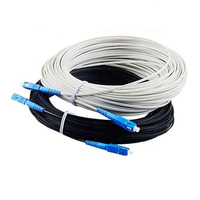 Cable de Conexión Interior/Exterior SC a SC APC/UPC, Cable Simplex G657A, Cable de Fibra Óptica FTTH de 20m, Dúplex 0.3mm