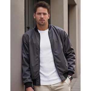 T-shirt à manches longues pour homme FOXA, côtelé uni, anti-plis, respirant, séchage rapide, en coton et élasthanne, idéal pour la gym et les tenues décontractées - Product Image 5