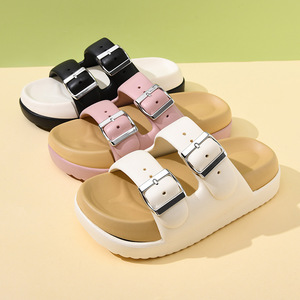 Sandalias Birken de Moda para Mujer, con Plataforma, Casuales, Suaves, Antideslizantes, con Suela de EVA, en Blanco, Negro, Rosa, Marrón, Punta Redonda - Product Image 4