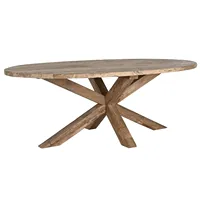 TABLE À MANGER OVALE EN TECK RECYCLÉ 220X120X78