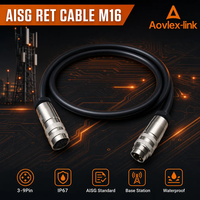 Cable AISG RET de comunicación y control, personalizado, impermeable, de 3, 4, 5, 6, 8, 9 pines, con montaje M16, macho y hembra, de extremo simple o doble