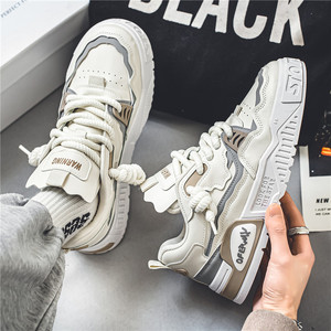 Chaussures Chunky pour Hommes Hiver 2023, Bout Rond, Lacets, Tige Synthétique, Semelle Extérieure en Caoutchouc, Semelle Intermédiaire EVA, Style Sportif Amorti - Product Image 1