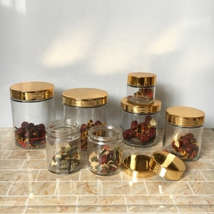 Pots de <span class=keywords><strong>miel</strong></span> en verre cosmétique à large bouche droite ronde 100ml 500ml avec couvercles pour bougies de stockage des aliments - Product Image 6