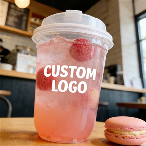 Gobelets en plastique personnalisés Starlight 6oz 24oz à paroi simple 90mm avec fond arrondi, impression UV pour les boutiques de café et de jus - Product Image 6