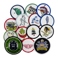 Badges et écussons brodés 3D personnalisés en tissu tissé écologique 100 % avec logo entièrement brodé, thermocollants, pour vestes et chapeaux
