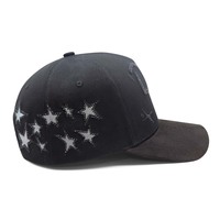 Gorra de Béisbol Clásica con Pedrería, Gorra Estilo Dad de Sarga, Gorra Ajustable de Moda Bling Streetwear Hip Hop para Hombres y Mujeres