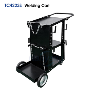 3 Tiers Steel Welding Machine <b>Trolley</b> Cart Universal Rolling MIG Welder Gas Cylinder Cart with 2 Zinc Chains 7 Inch Solid Wheels - Product Image 1