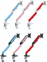 Support d'écran double bras en acier Ergofirst avec support d'écran jusqu'à 32 pouces et fixation sur bureau