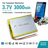 Batterie au lithium polymère 3,7 V haute capacité 3000 mAh, écologique, 35709 0, haute autonomie pour tablette, terminal de point de vente, GPS, jouets