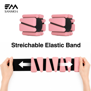 Bracelets lestés réglables en silicone pour poignets et chevilles, idéaux pour le yoga, le Pilates, la marche, la danse, l'entraînement à domicile et le fitness - Product Image 4