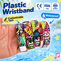 Gelang Plastik Kustom Produsen, Gelang ID PP Lembut yang Dapat Disesuaikan untuk Dewasa, Sekali Pakai untuk Acara