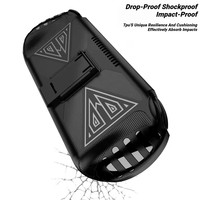 Étui de protection en TPU avec support pour Anbernic RG Vita Pro/Vita, design ergonomique avec support inclus, résistant aux chutes et aux rayures