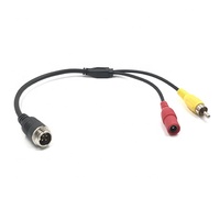 OEM GX12 havacılık kafa 4 pinli AV DC kablo Rca Video güç kablosu araba monitörlü kamera DVR bağlantı hattı