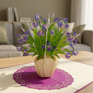 Meilleur choix pour la Saint-Valentin et Thanksgiving : Carte pop-up 3D irisée, artisanale, design personnalisé, artisanat en papier, tendance du Vietnam - Product Image 1
