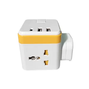 4 Gang Magic Power Cube 3 Way Socket Fast Charge 2 USB with Type C