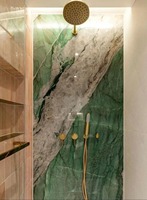 Patagonia Vert Quartzite Dalles 20mm Poli Livre Match Rétro-Éclairé Fuchsite Cristal Granit Sttone Mur Plancher Vanité Comptoir