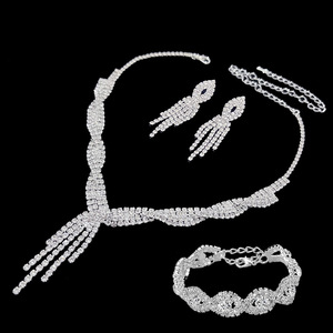 DAIHE <span class=keywords><strong>SET</strong></span>-3490タッセルツイスト高級サウジ絶妙な3層ラインストーンファッションセット - Product Image 3