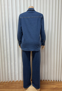 <span class=keywords><strong>Set</strong></span> Coordinato Minimalista da Donna: Cardigan con Colletto a Tacca e Pantaloni a Gamba Dritta, Top in Maglia a Maniche Lunghe - Product Image 3
