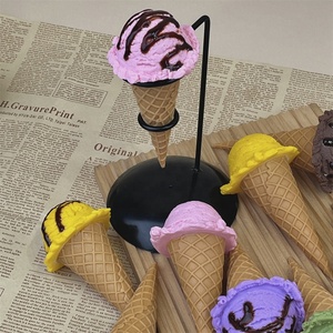 Modelo de Cono de Helado Simulado de 6.3 Pulgadas, Material Plástico PVC, Carrito de Helados con Soporte, para Gelato, Helado en Cubeta, Salsas y Alimentos - Product Image 3
