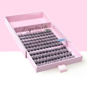 Nuevas pestañas postizas Heart Girl DIY en racimo, hechas a mano, pre-encoladas, de pelo sintético súper suave, 0.07MM de grosor, para pestañas segmentadas - Product Image 4