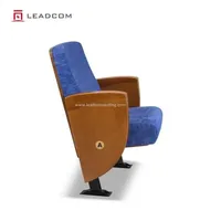 LEADCOM LS-19601WS Chaise rembourrée en tissu moderne avec accoudoirs et pieds en acier pour églises, auditoriums, écoles, lieux de culte et synagogues