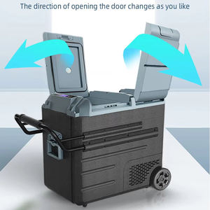 ثلاجة سيارة متنقلة متينة 38L 48L 58L، تعمل بجهد 12V 24V، فريزر كهربائي ومبرد بمنطقتين، تحكم عبر تطبيق بلوتوث - Product Image 4