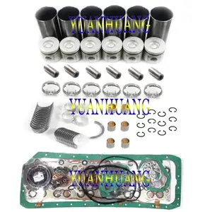 6D108 engine rebuild kit wtih full gasket kit FOR Komatsu 6D108 diesel engine cylinder liners piston&rings bearings washer
