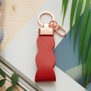 Creative car keychain pendant promotional gift, logo can be added, <b>leather</b> Korean style simple <b>key</b> <b>chain</b> bag charm - Product Image 2