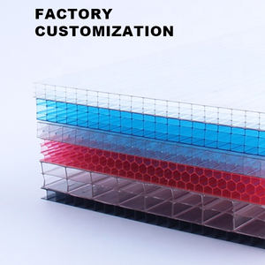 맞춤형 6/8/10/12mm 폴리카보네이트 중공 시트, 정원 천막 및 플라스틱 지붕을 위한 UV 코팅 온실 지붕 플라스틱 패널 - Product Image 1