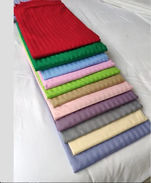 Microfibre 100% polyester teint couleur unie étoile utilisation hôtel bande de tache 3cm 2cm 1cm bande en relief tissu de literie