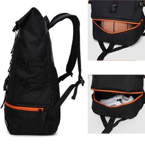 Sac à dos tendance en gros avec logo personnalisé, sac à dos de voyage à enroulement, imperméable, pour le sport, le basketball, sac à dos noir pour hommes et femmes - Product Image 1