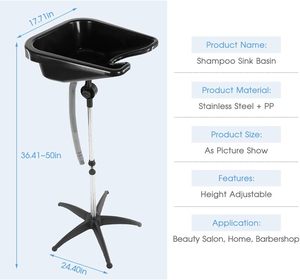 Équipement de salon très bon marché Lavabo à shampoing pliable Bol à shampoing Lavabo à cheveux - Product Image 4