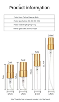 Parfum personnalisable Mini atomiseur flacon pulvérisateur ensemble en 1ml 2ml 3ml tailles verre portable pour emballage cadeau Premium