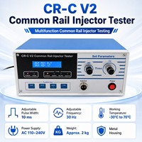 Testeur d'injecteurs diesel Common Rail professionnel CR-C V2 BOSCH DENSO MS HZ réglable pour atelier de réparation automobile