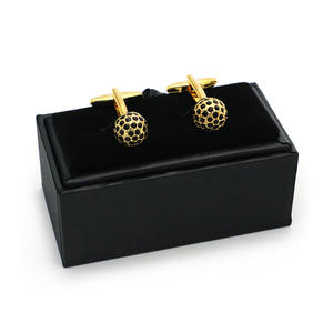 丸い形のボールを作るカスタムステンレス製カフリンク男性用高級カフスボタン - Product Image 4