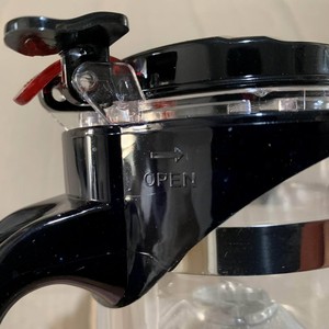 Pichet à infusion de fruits avec couvercle, en verre, rond, pour thé et café, avec plateau gradué - Product Image 4