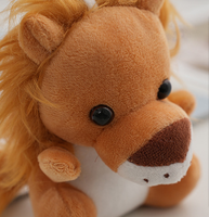 Ensemble de porte-clés en peluche d'animaux de la forêt - Mini singe, tigre, girafe, lion, éléphant en peluche, porte-clés mignon d'animaux sauvages en peluche pour sac