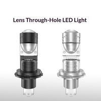 Phare de moto à LED, projecteur H4, phare de voiture à LED à branchement direct, double faisceau, 12V, phare avant, lentille haute transparence, R11B, 30W