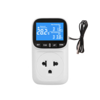 Prise thermostatique COWELL TC02 avec contrôle de la lumière bleue, prise THA, minuterie, interrupteur de chauffage et de refroidissement, automatisation domestique
