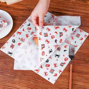 Papier d'emballage biodégradable de qualité alimentaire enduit sur mesure pour la restauration rapide, hamburgers, sandwichs, gâteaux, pizzas - Product Image 4